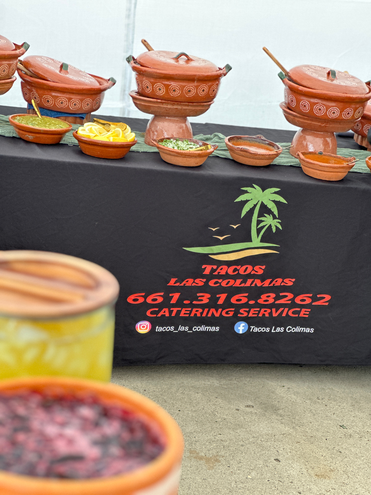 Catering Setup — Tacos Las Colimas Mexican catering in Bakersfield